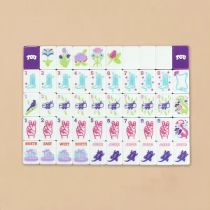 TCU Mahjong Tiles American Mahjong Set Double-Layer Premium Acrylic College Souvenir for Alumni