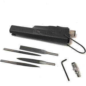 TY26137 Pneumatic File Set Comes With Flat Cut Half round Round and Triangular Files to Accommodate a Variety of Surfaces