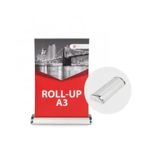 Tabletop A3 A4 Roll Banner Stand Custom Full Color Digital Printed Polyester Poster Mini Portable Desktop Advertising Display