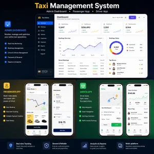 Taxi App Development Backend Management System Dual Platform Applications iOS Android Customized on Demand