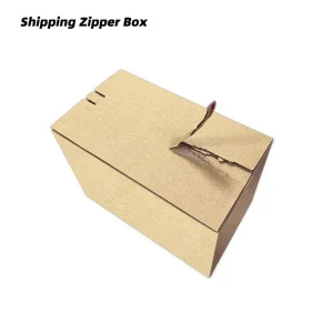 Tear-pull Carton Clothing Cosmetics Outer Packaging Express Corrugated Printing logo Custom Zipper Kraft Paper Boxes
