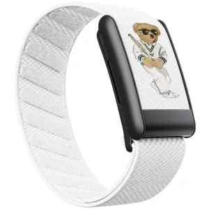 Tennis Bear Pattern Nylon Breathable Timepiece Bands for Whoop 5.0 Trackers