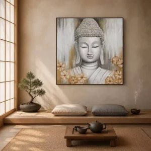 Textured Buddha Belief Unique Pure Hand-Painted Painting Handicraft Wall Art House Decor Frame Painting Pictures Art Poster