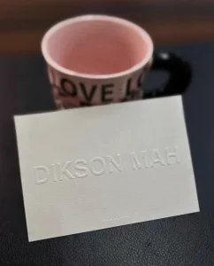 Thank You Card 600gsm Debossed Letterpress Custom Text Luxury Stationery