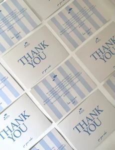 Thank You Card Gold Silver Foil Thermal Transfer Printing Birthday Greeting Business Paper
