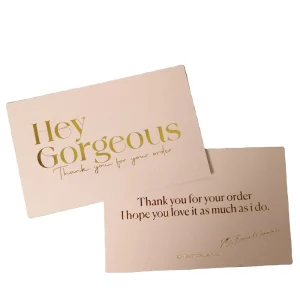 Thank You Card with Custom logo and Pattern Cardboard Paper Card beautiful Craft Paper Card for Greeting Birthday Thank You