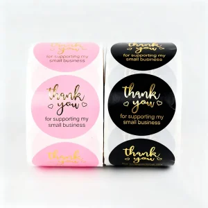 Thank You Label Waterproof Eco Friendly PE Material Custom Gift Box 500pcs Carton Packaging Special Factory Direct