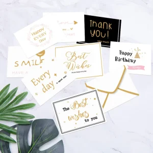 Thank You for You Best Wishes Folding Gift Message Card DIY Decoration Holiday Greeting Card Wedding Invitation Card