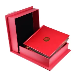 Thickened Leather Hardcover Book Album Gold Edge Photo Album Brochure Manual Customized Corporate Printing Paper