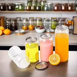 Thickened PET Cans Disposable Sealed Beverage Jars Custom Logo for Drink Shop Packaging Supplies