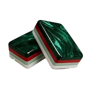Thickened Three Color Mahjong Tiles Festive Holiday Artwork Front