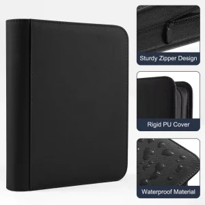 Top Loader Toploader Binder 9 Pocket Holds 360 Toploaders for 3″ X 4″ Rigid Toploaders Trading Card Binder
