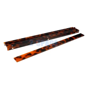 Tortoise Shell 20inch Acrylic American Mahjong Rack Party Club Lucite Mahjong Gaming Rack with Pusher Set of 4