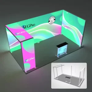 Trade Show LED Board SEG Light Box Slim Frameless Advertising Lightbox Exhibition Booth Stand Display