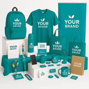 Trade Show Marketing Bundle with Logo Banner Stand Tote Bag and Lanyards for Business Exhibitions