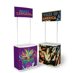 Trade Show Promotion Table Portable PP Promotion Counter Stand Folding Table Supermarket Advertising Promotion Table Stand