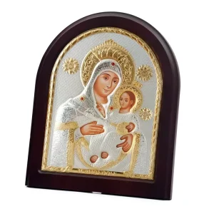 Traditional Byzantine Religious Icon Jesus Christ Easter Angel Eastern Orthodox Greek Hand-Painted Silver Wall Hanging