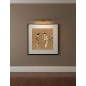 Traditional Chinese Portrait Painting Reproduction Square Black Frame Eco-Friendly UV-Proof Wall Art