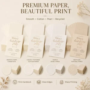 Traditional English Minimalist Design Letterpress Invitations Embossed/Debossed Gold Foil Recycled Specialty Paper Craft