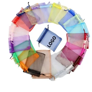 Transparent Organza Pouches White Cotton Silk Mini Candy Gift Bags for Jewelry Parties Print Industry Packaging Printing