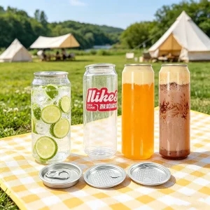 Transparent PET Beverage Can-Shaped Bottles for Soda and Juice