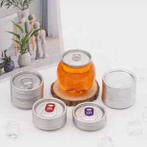 Transparent PET Body Pull Ring Sealed Plastic Soda Bottles & Champagne Cans with Aluminum Lid and Screen Printed Logo