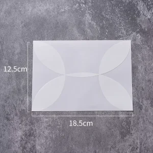 Transparent Paper Window Envelope Printing Hot Stamping Gift Cards Invitation Storage No. 5 DL Model Logo Graphic Design