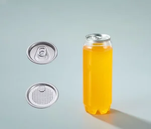 Transparent Plastic PET Beverage Cans Bottles Cylinder Aluminum Caps Various Capacities 250ml-650ml Custom Logo Printing