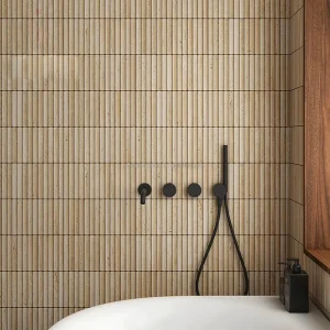 Travertine Carrara White Grey Marble Pencil Liner Mosaic Tile Bamboo Stick Pattern for Bathroom Kitchen Wall Border Free Design