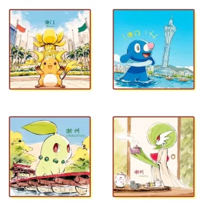 Trendy Art Toy Travel Theme Table Game Blind Box Refrigerator Magnet Limited Edition Collectible Artboard Laser Holographic