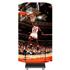 Tri-Fold Double-Sided 3-Sided LED Poster Screen Display with Animation for Retail Store Wayfinding High Brightness App Control