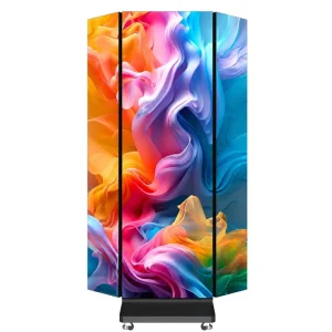 Trifold Full Color LED Poster Screen Double-Sided Three-Fold Electronic Display Animation Elevator High Brightness Shopping Mall