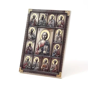 Twelve Apostles Wall Plaque 3D Resin Orthodox Icon Church Utensils Religious Baptism Decor