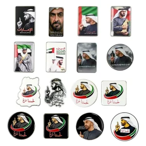 UAE Badges & Phone Stickers Sheikh Mohamed Bin Zayed Printing Pins Patriotic Souvenirs for National Day