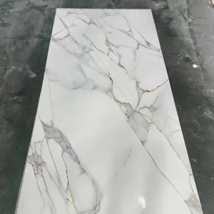 UV High Glossy 3mm Marble Wall Panel Fireproof Decorative Plastic for Hotels and Halls with 3 Year Warranty