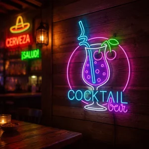 UV Print Beer Neon Sign Custom Manufacturer LED Advertising Logo Sign