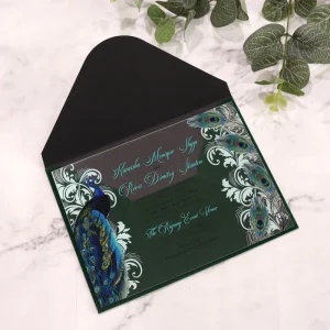 UV Printing 5X7 Inches Acrylic Party Event Invitations Clear Acrylic Wedding Invitation Cards