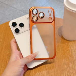 Ultra-Thin Frosted Transparent Anti-Fingerprint TPU Shockproof Magnetic Phone Case for 16 15 14 13 12 11 Promax