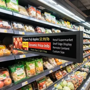 Ultra Wide Bar Type LCD Screen Android Monitor Wide Temperature for Vending Machine Narrow Interface Module Price Shelf Transit