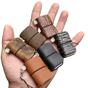 Ultra mini Genuine Leather Notebook Portable Pocket Notebook Hanging Piece Enterprise Customized LOGO Festival Gifts