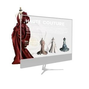 Ultra thin 30 Inch Transparent OLED Desktop Monitor Self luminous Display 1080P See through Screen for Creative Design