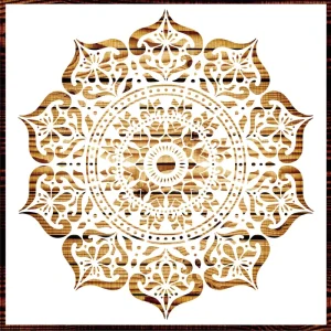 Unique Designs Complex Floral Mandala Stencils for Drawing Painting Reusable PET Large Stencil Templates for Home Decor Wall