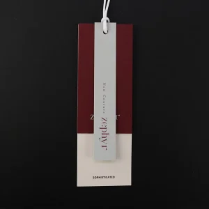 Unique Visual Identity Paper Hang Tag for Designer Clothes Custom Logo Imprint Anti Counterfeit Durable Cut through