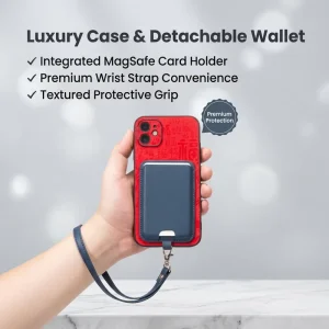 Universal Magnetic Card Holder T-shaped Lanyard Wrist Strap Anti-Loss PU Material Mobile Phone Back Covers