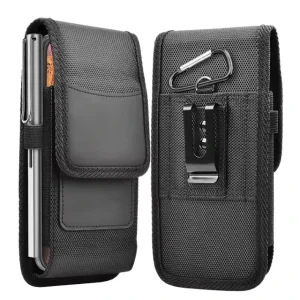 Universal Nylon Leather Holster Case with Belt Clip Pouch ID Card Holder for iPhone for Samsung VIVO