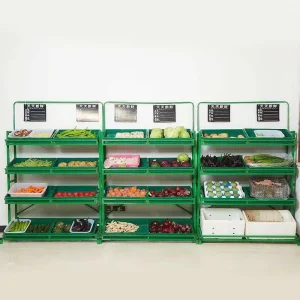 Used Customized Iron Fruit & Vegetable Display Stand Light Duty Eco-Friendly L-Shape