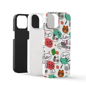 Vacuum Heat Press Transfer 3D Sublimation PC Hard Soft Tpu Blanks Double Mobile Cell Phone Case Cover for Custom