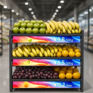 Various Sizes Stretch LCD Bar Advertising Wide Touch Screen Display Strip Digital Signage Shelf Edge Banner LCD Display