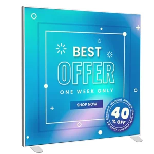 Vertical Rectangle SEG LED Light Box Slim Seamless Aluminum Frame Backlit Fabric Sign Power Saving Fixed Brightness Display