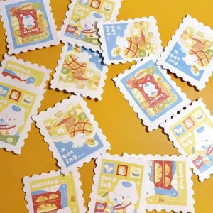 Vigreat Supplier Premium Decorative Labels Multi Theme Graphic Illustration Collection Custom Sticker